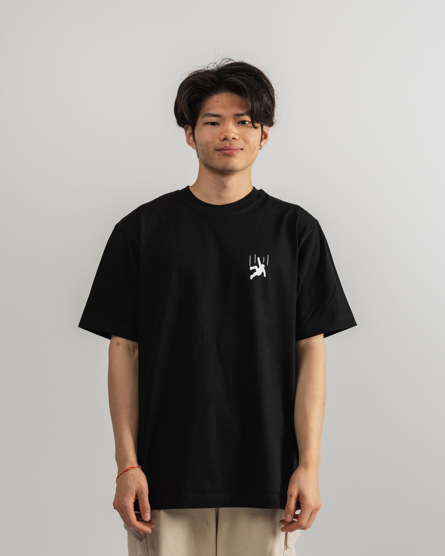 Graphic "Fall More" Tee Black