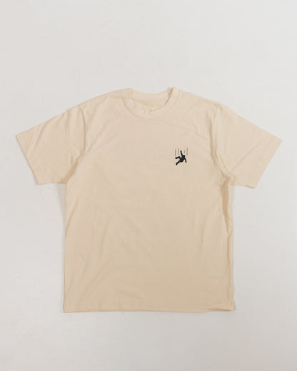 Grafik "Fall More" T-Shirt Beige